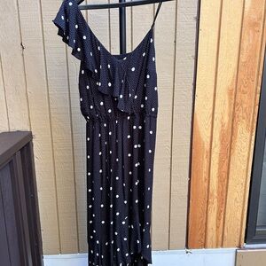 NWT 1.STATE asymmetrical polka dot dress size M